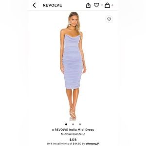 Michael Costello x Revolve India Midi Dress periwinkle XS